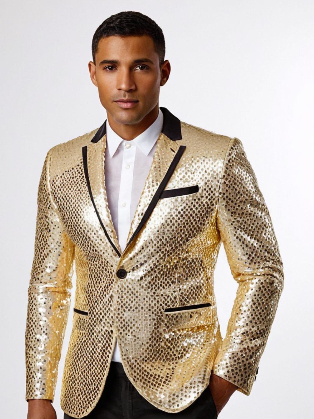 Blazer pailleté doré