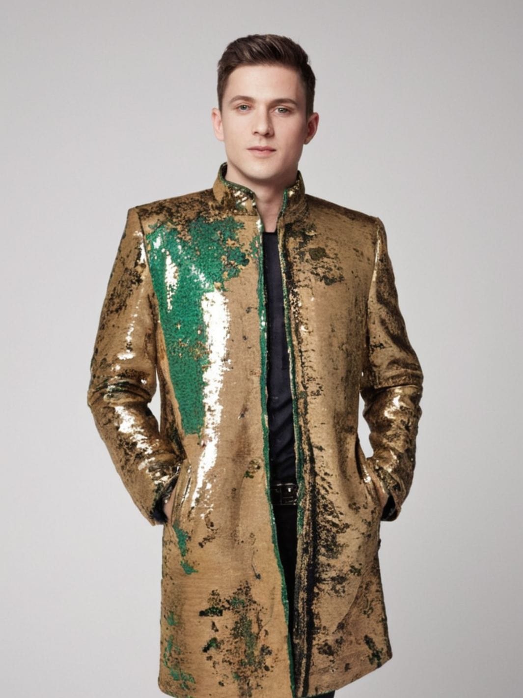 Veste smoking paillette homme