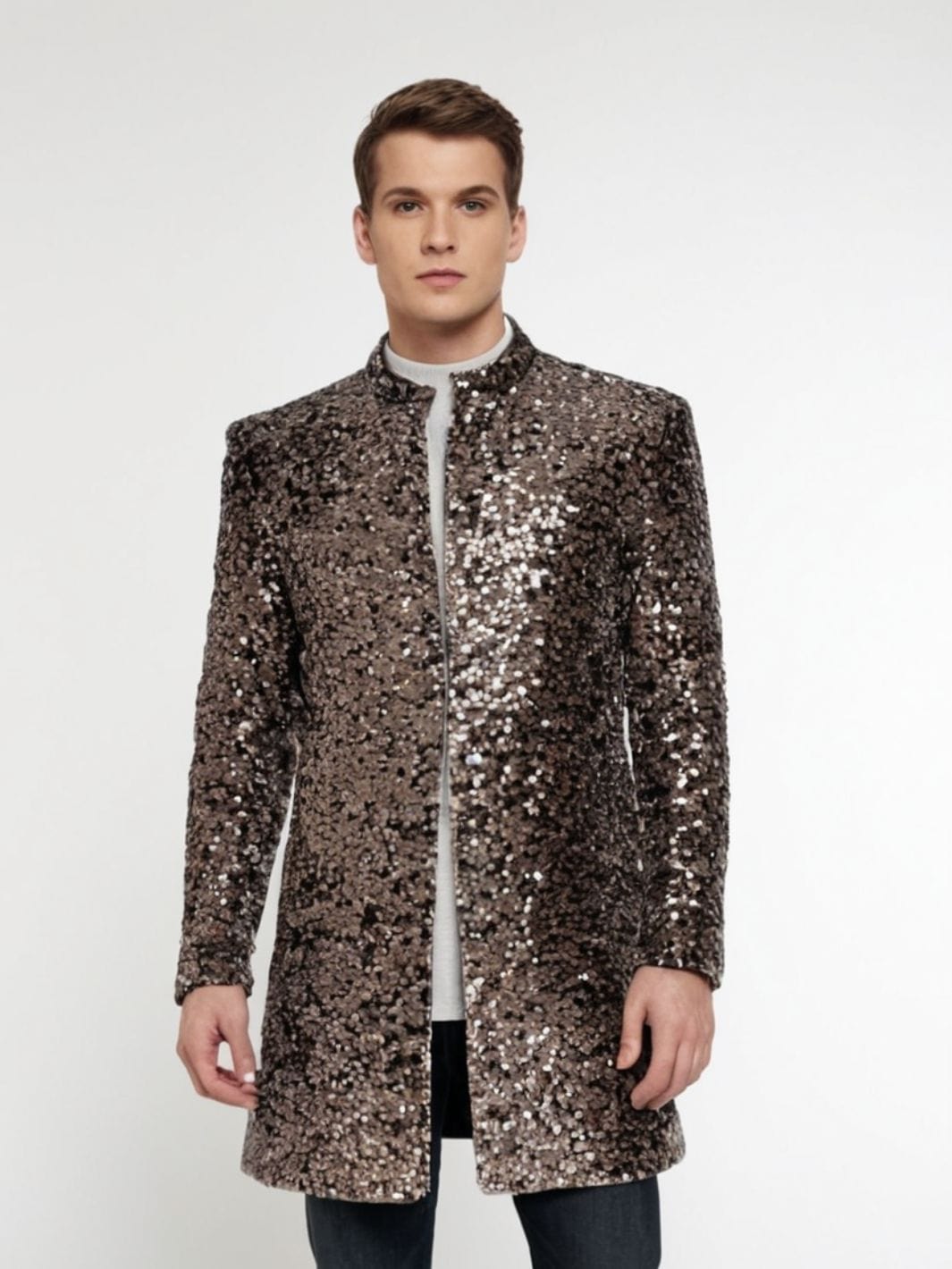 Veste strass paillettes homme