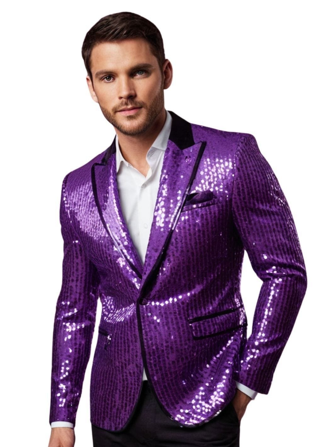 Veste violette pailletée