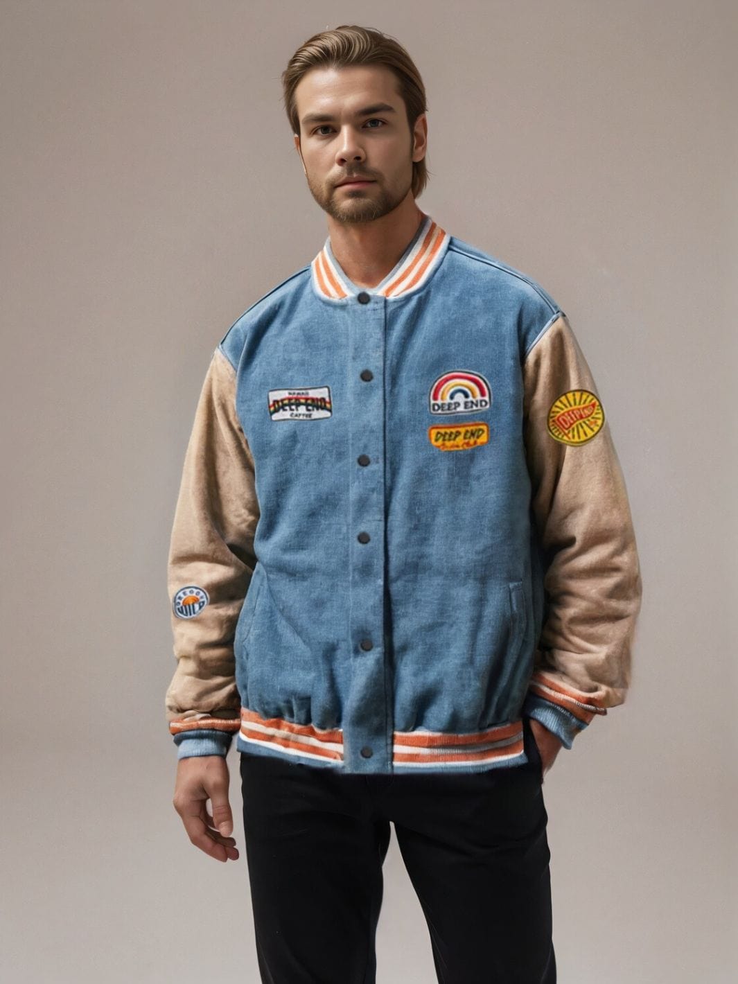 Veste en Jean Bicolore Homme