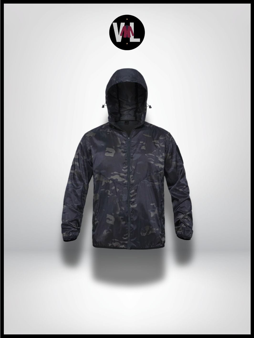 Veste de pluie légère Unisexe à fermeture éclaire et capuche Canton Veste de pluie légère Unisexe à fermeture éclaire et capuche Canton