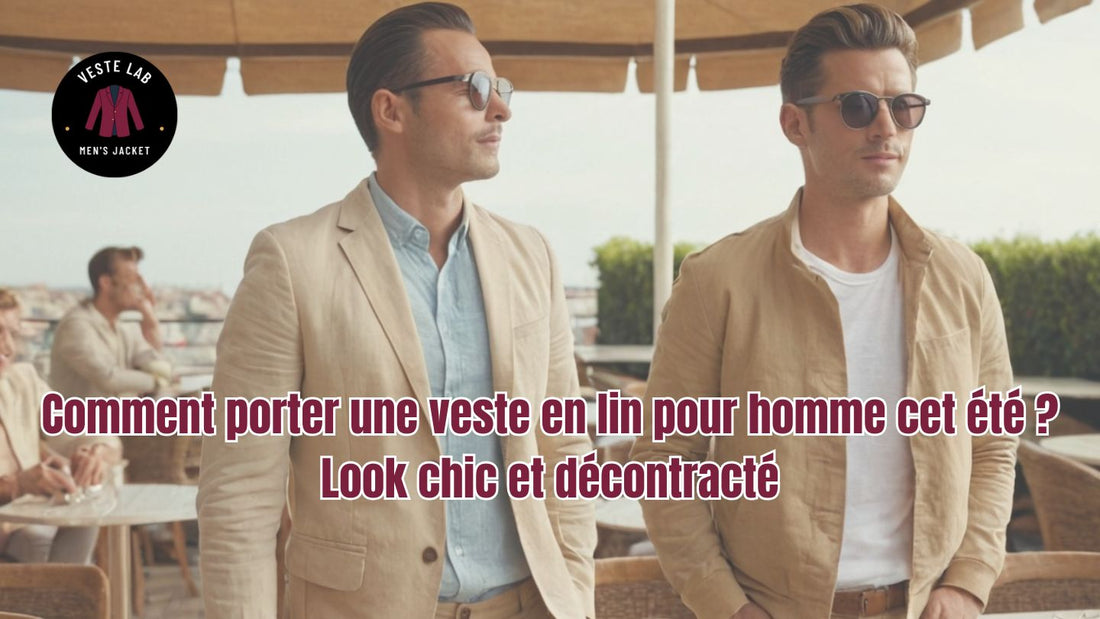 hommes qui portent des vestes en lin, Look chic et décontracté