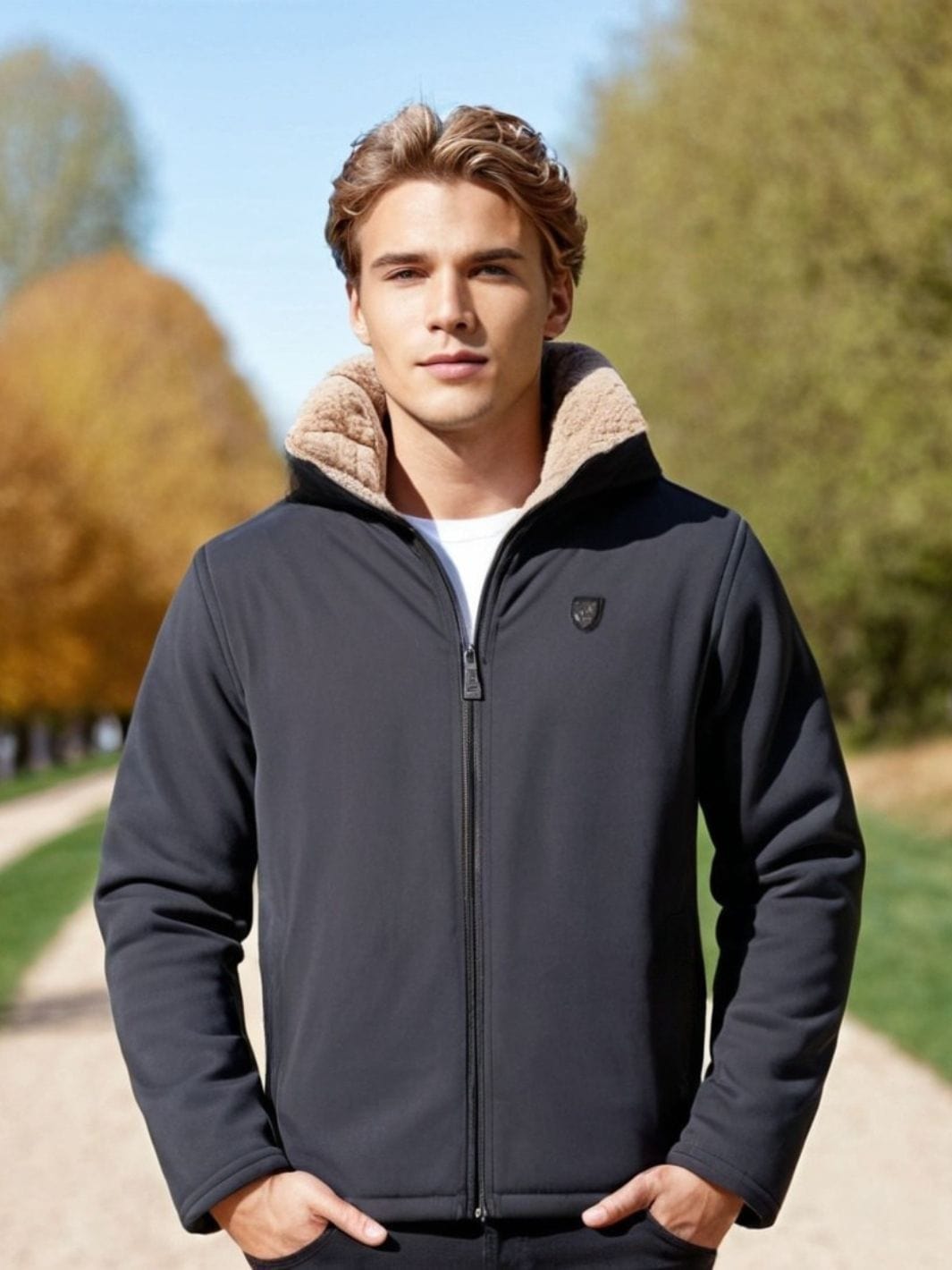 Veste aviateur grise homme au style vintage et élégant pour un look masculin tendance