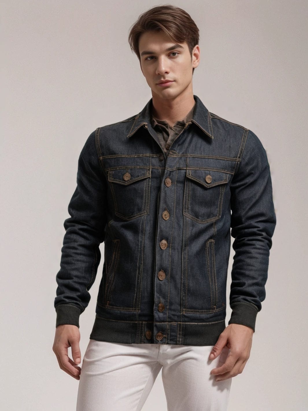 Veste en Jean Moto Homme