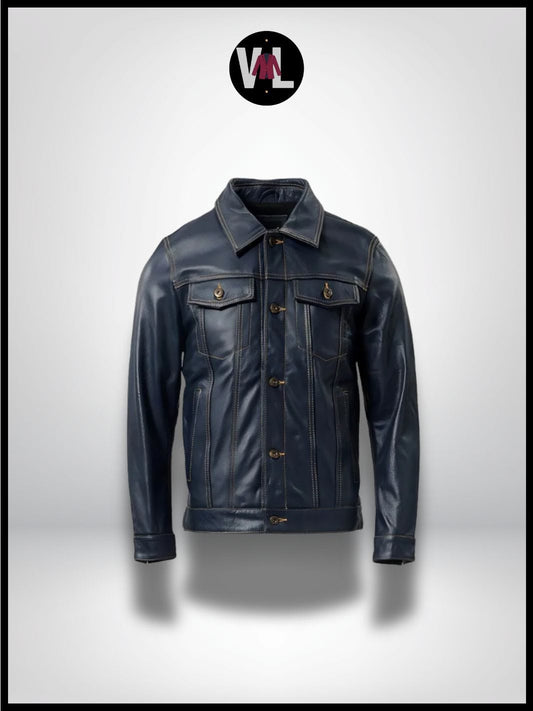 LuxuryLeather - Veste en Cuir Homme