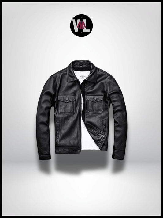 MotoEdge - Veste en Cuir Homme