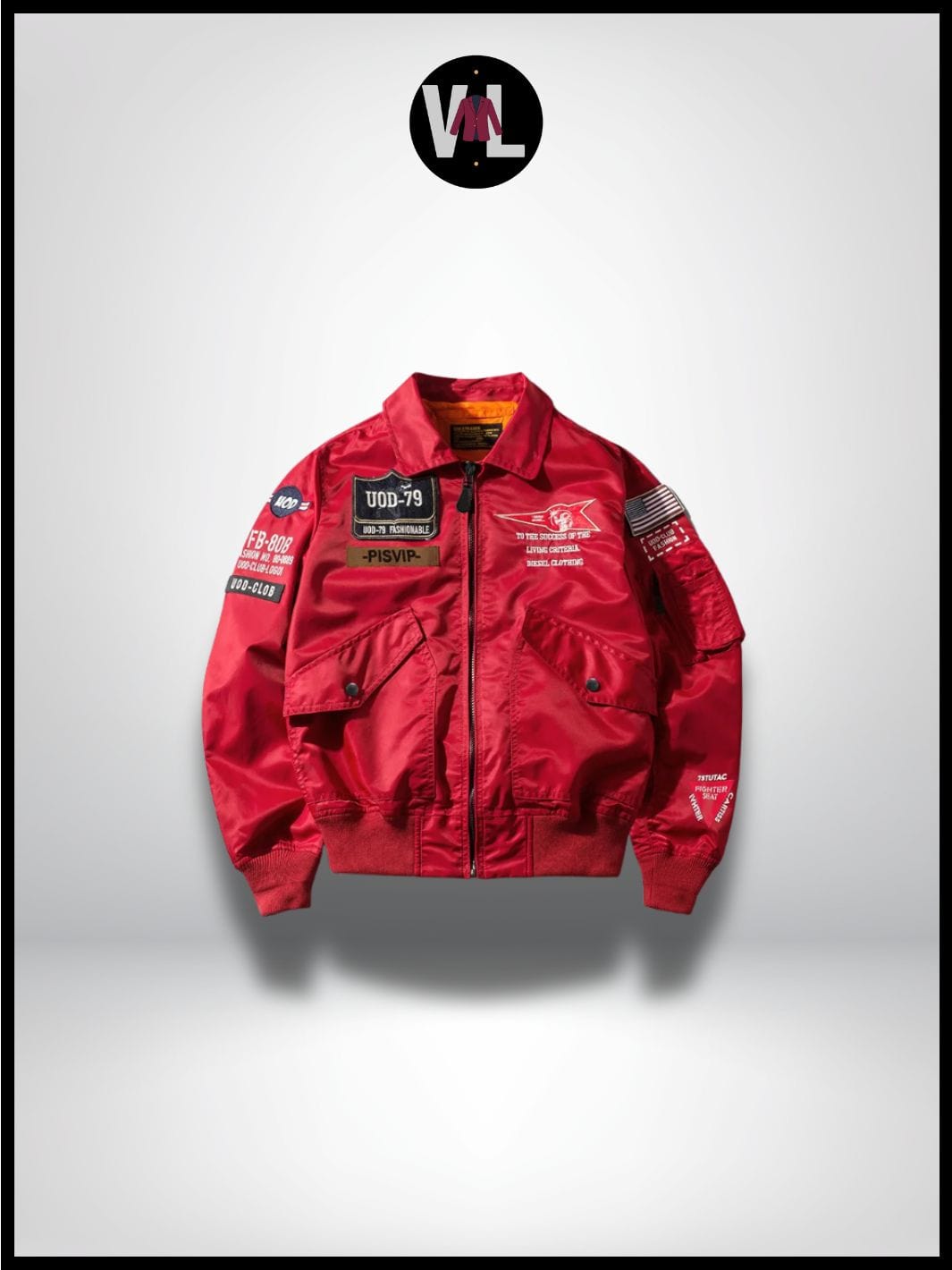 Veste Baseball Rouge Homme