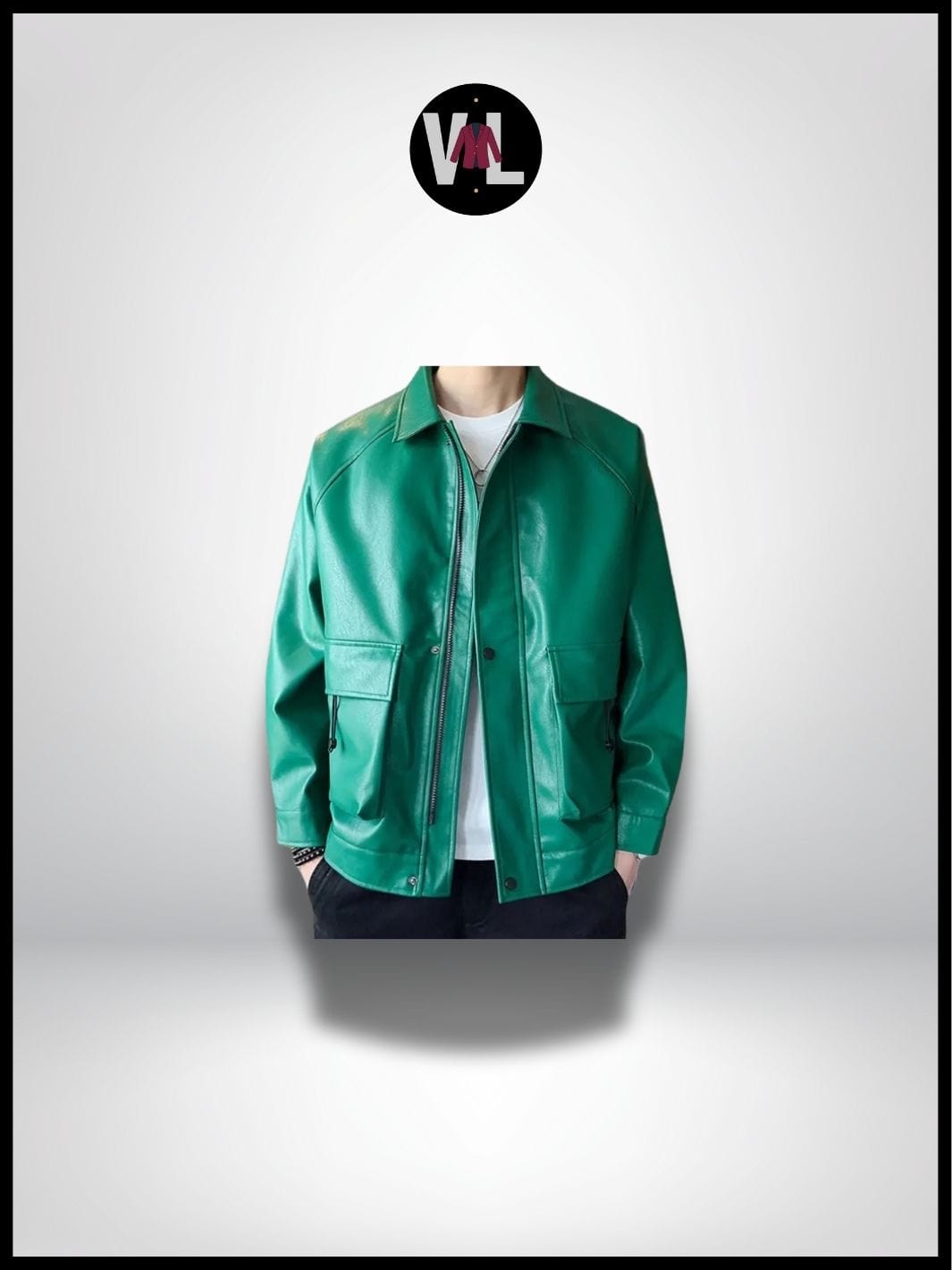 Veste Baseball Verte Homme