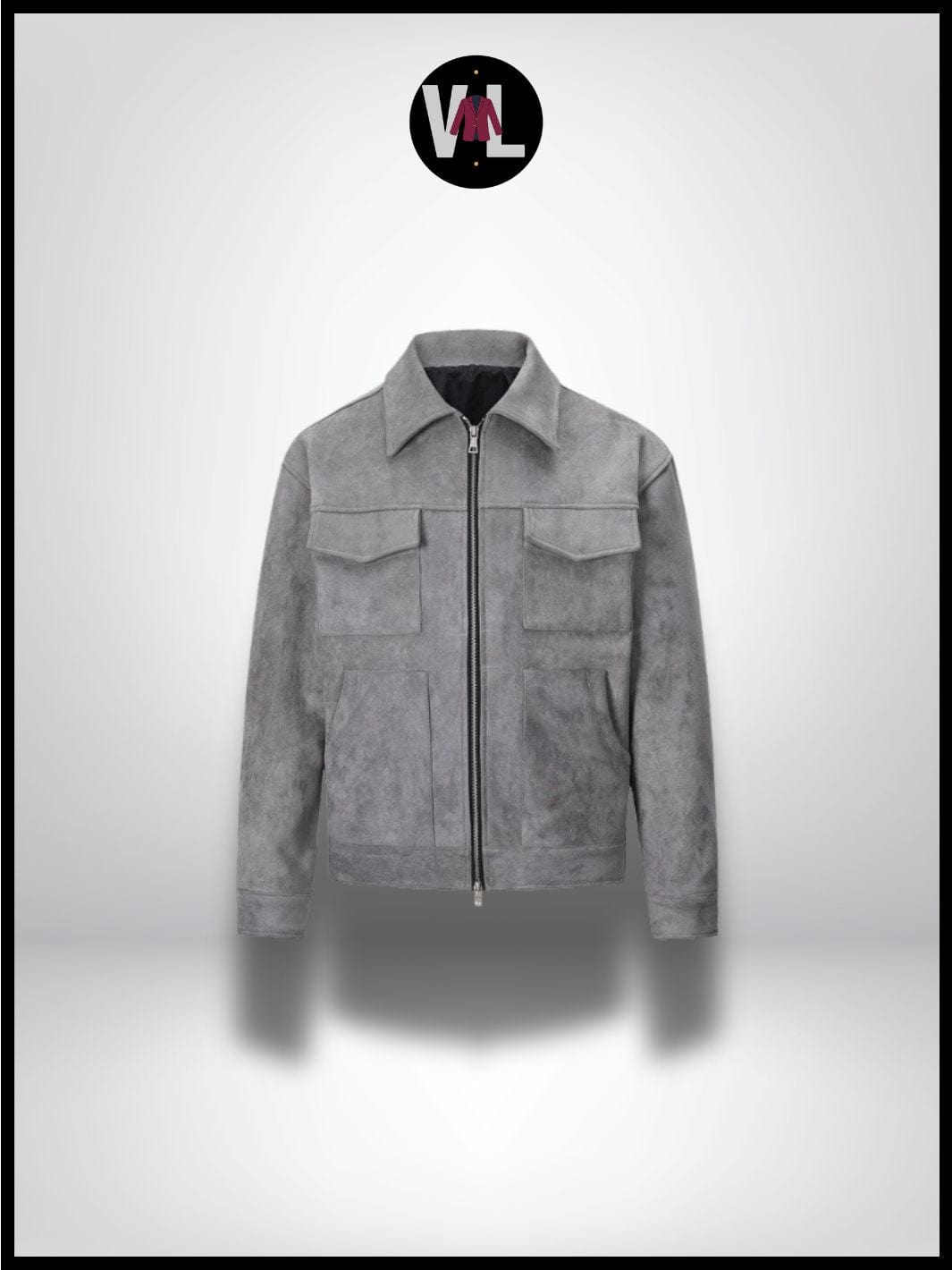 Veste Biker Daim Homme