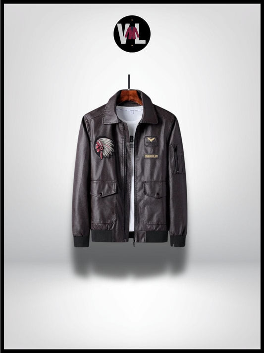 Veste Biker Simili Cuir Homme