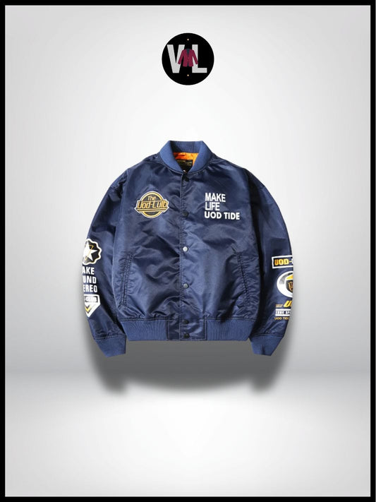 Veste Bomber Bleu Homme