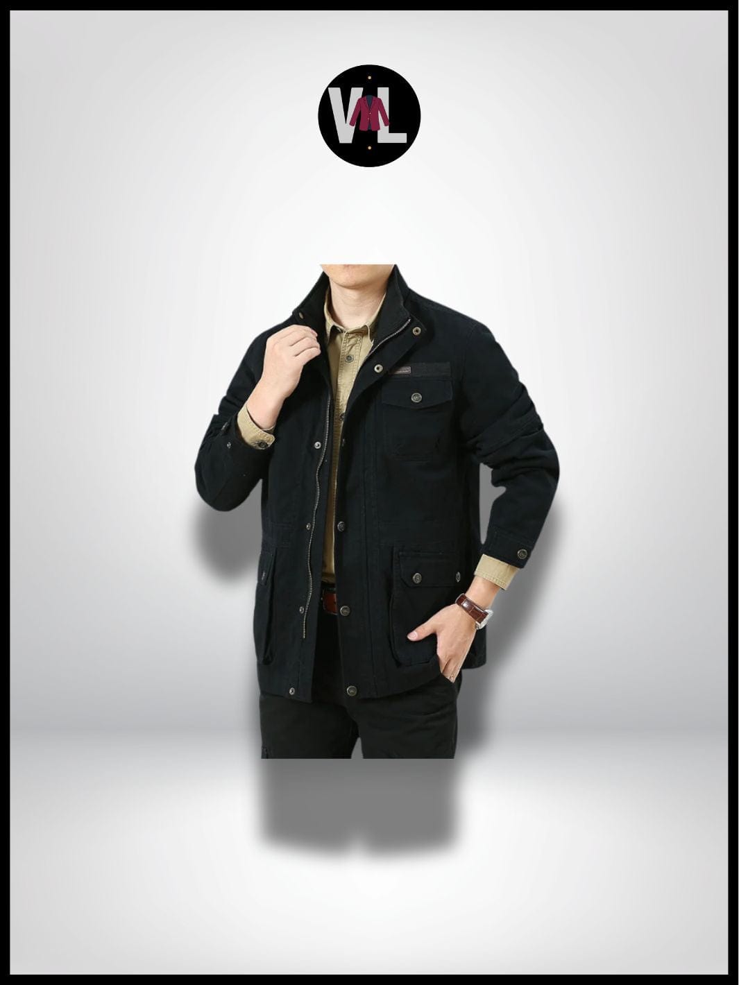 Veste Cargo Militaire Homme