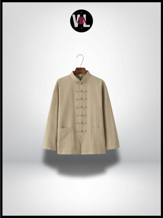 Veste Chemise Beige Homme