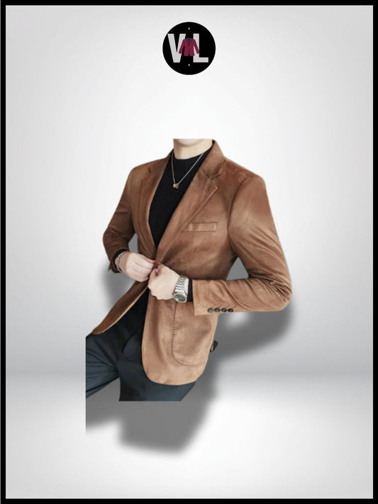 Veste Daim Marron Homme