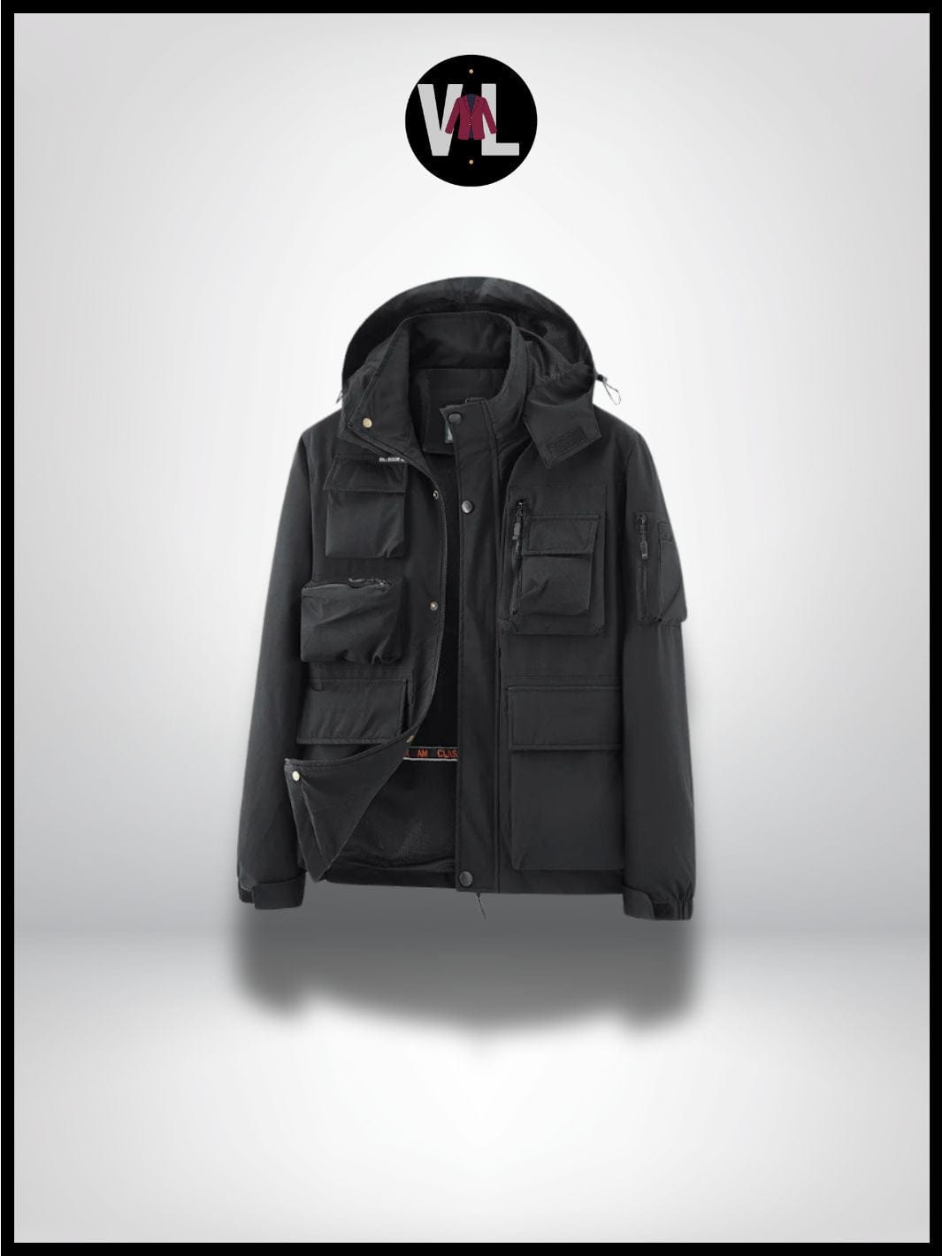 Veste de Travail Noire Homme