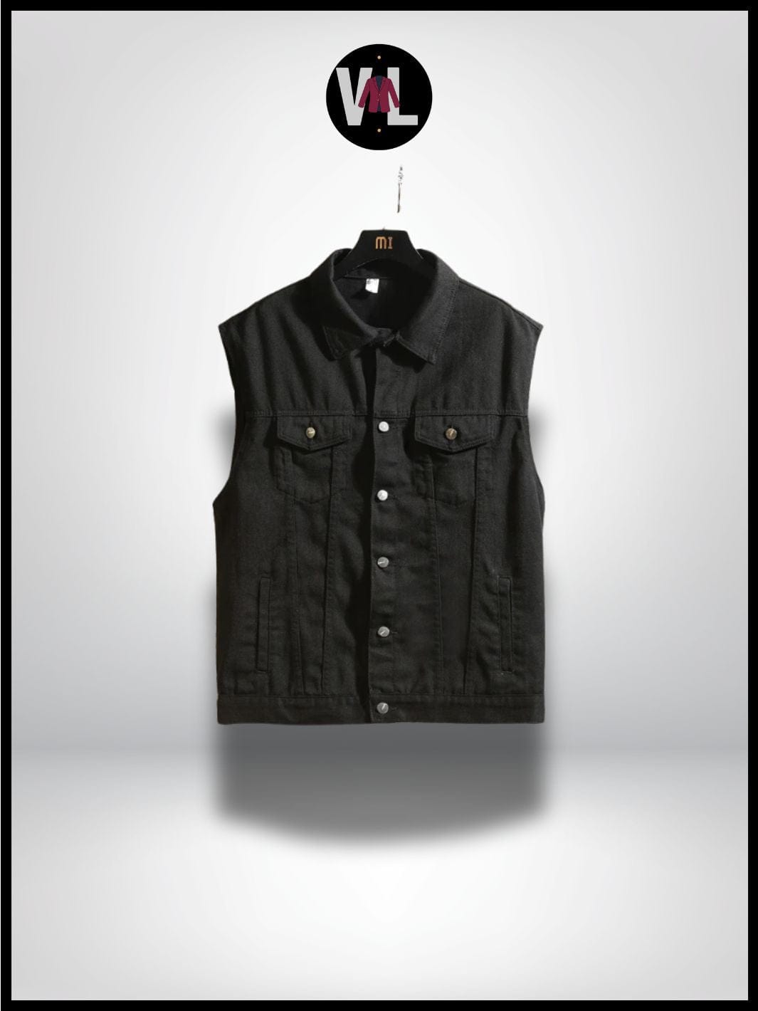 Veste en Jean sans Manche Biker Homme