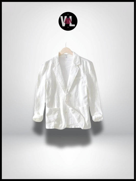 Veste en Lin Blanc Homme