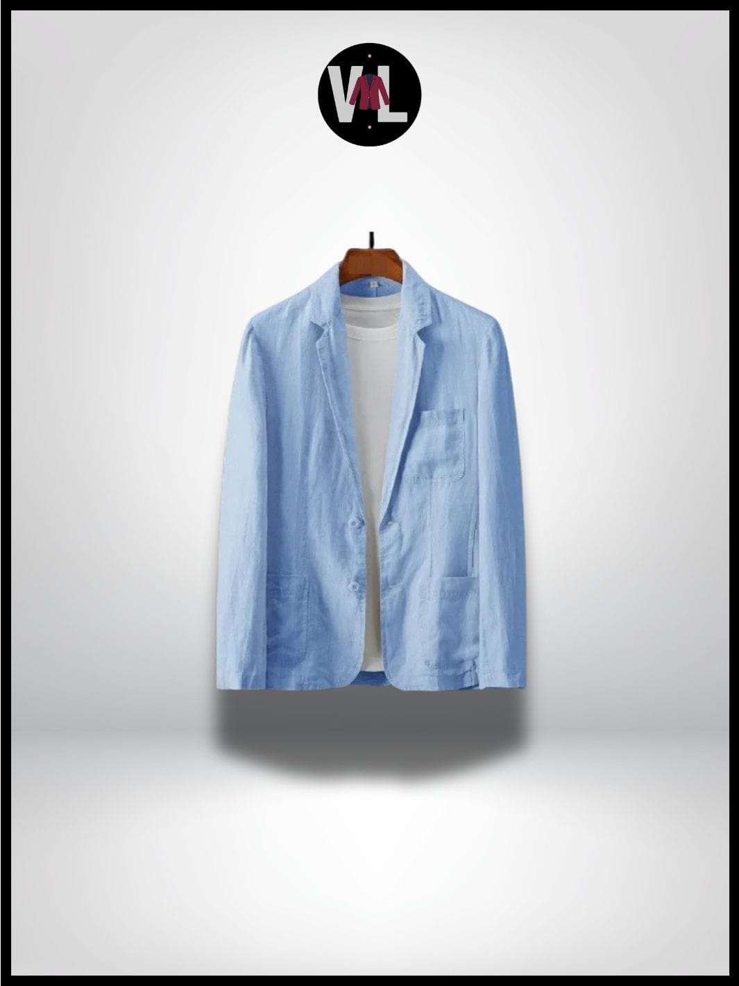 Veste en Lin Homme Bleu Clair