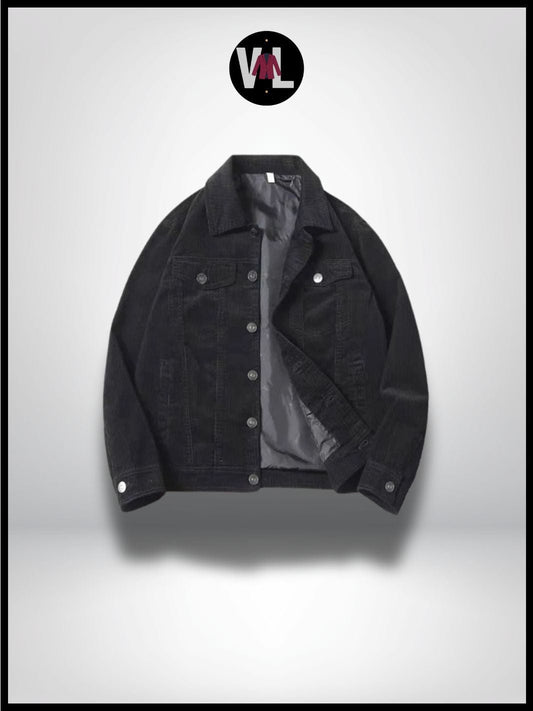 Veste en Velours Noir Homme