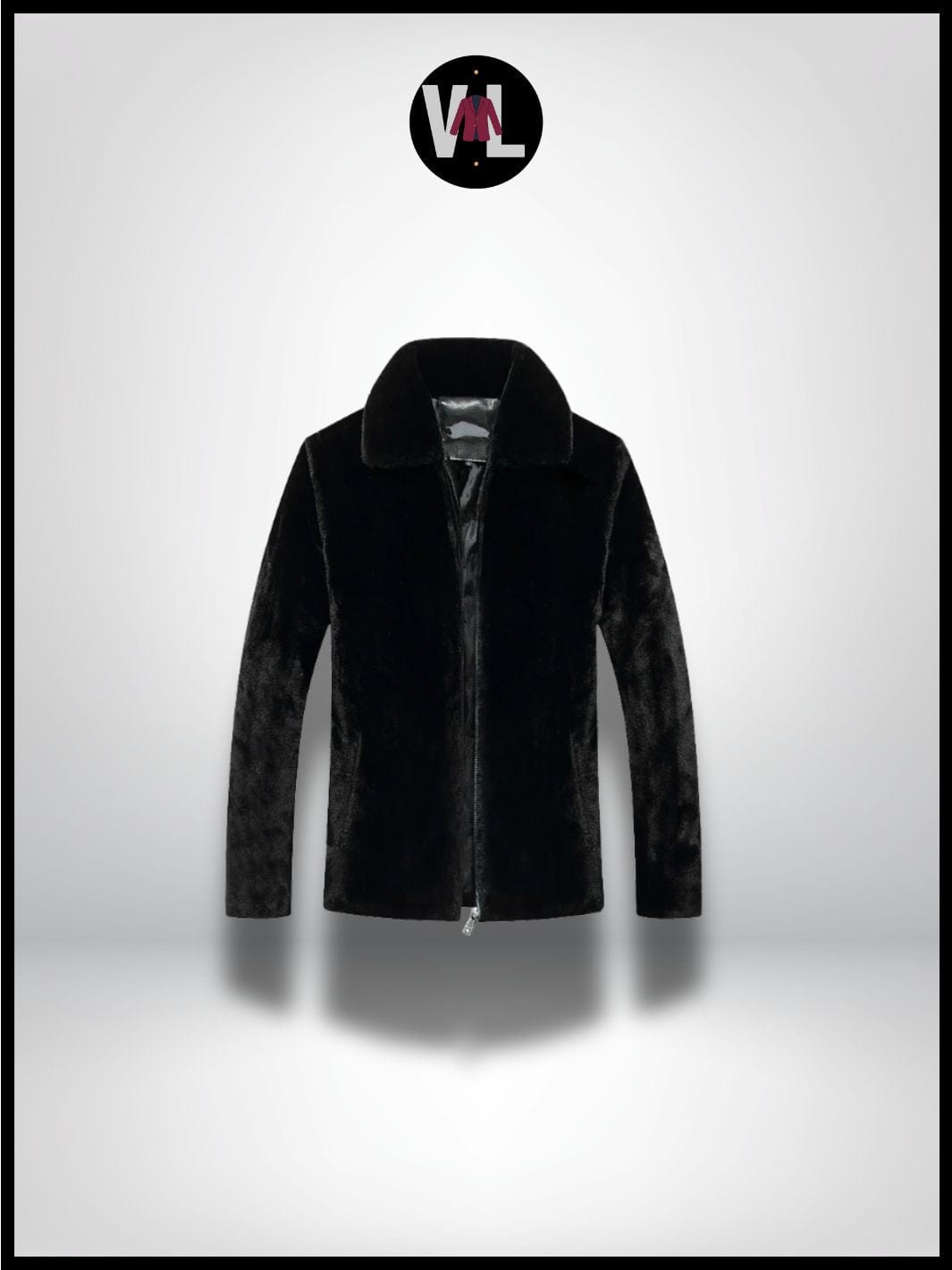 Veste Fourrure Noire Homme